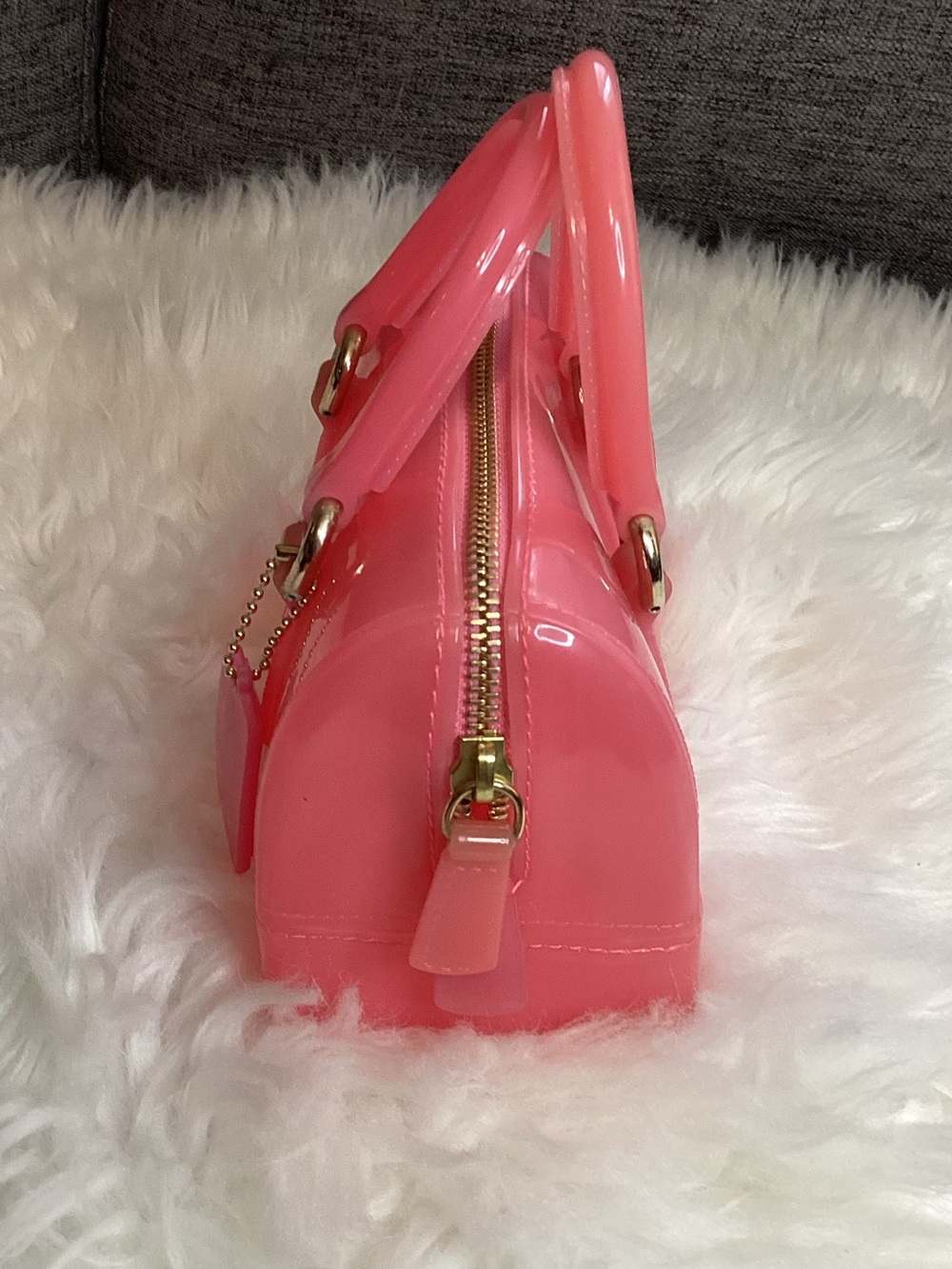 💕 CUTE 💕 Furla Jelly Pink Mini Candy Dome Satchel - Picture 5 of 13